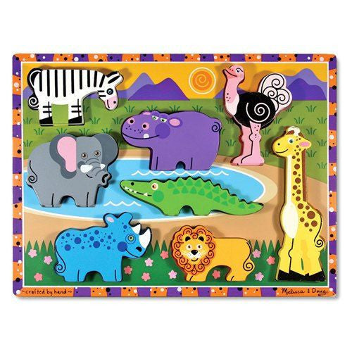 Melissa and Doug: Safari Chunky Puzzle - Melissa and Doug - Little Funky Monkey